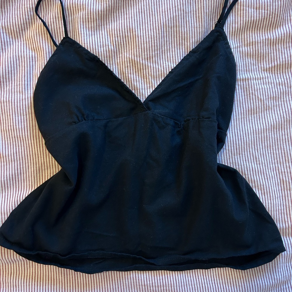 Love Tree Black Babydoll Camisole Top